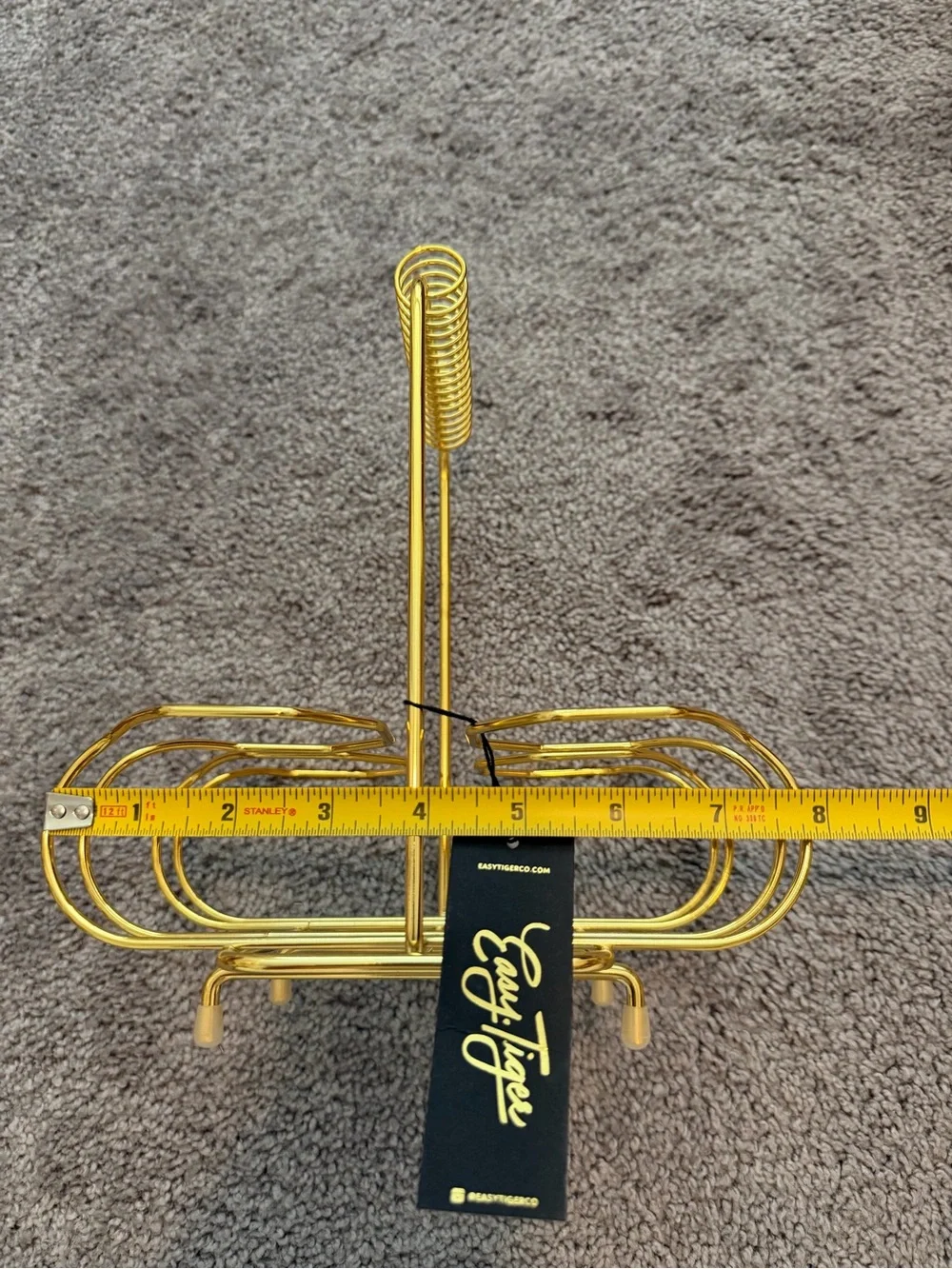 Easy Tiger Gold Color Metal Drink Caddy – 4 Holders